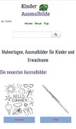 How kinderausmalbilder.com looks like on a mobile device such as an iPhone.