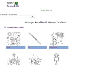 How kinderausmalbilder.com looks like on a tablet such as an iPad.
