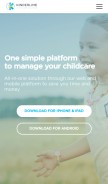 How kinderlime.com looks like on a mobile device such as an iPhone.