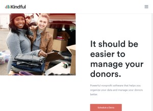 How kindful.com looks like on a tablet such as an iPad.