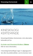 How kinesiologikerteminde.dk looks like on a mobile device such as an iPhone.