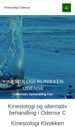 How kinesiologiodense.dk looks like on a mobile device such as an iPhone.