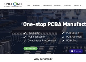 How kingfordpcb.com looks like on a tablet such as an iPad.