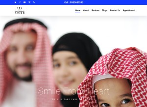 How kingsdentalcenter.ae looks like on a tablet such as an iPad.