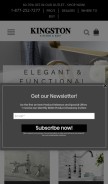 How kingstonbrass.com looks like on a mobile device such as an iPhone.