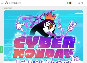 How kinguin.net looks like on a tablet such as an iPad.