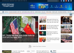How kinhdoanhnet.vn looks like on a tablet such as an iPad.