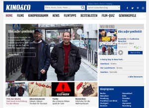 How kinoundco.de looks like on a tablet such as an iPad.