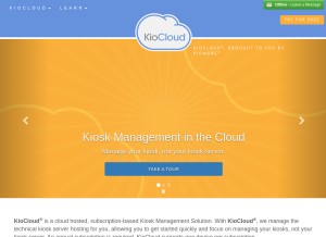 How kiocloud.com looks like on a tablet such as an iPad.