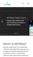 How kiptraq.com looks like on a mobile device such as an iPhone.