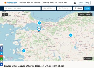 How kiralikofis.com looks like on a tablet such as an iPad.