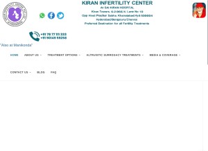 How kiranivfgenetic.com looks like on a tablet such as an iPad.