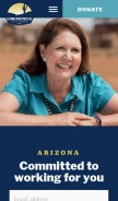 How kirkpatrickforcongress.com looks like on a mobile device such as an iPhone.