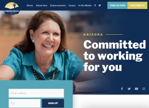 How kirkpatrickforcongress.com looks like on a tablet such as an iPad.