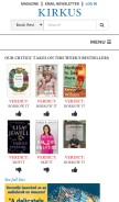 How kirkusreviews.com looks like on a mobile device such as an iPhone.