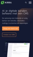 How kirra.nl looks like on a mobile device such as an iPhone.