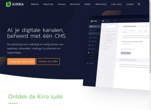 How kirra.nl looks like on a tablet such as an iPad.