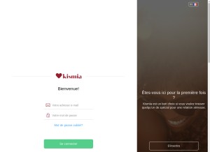 How kismia.com looks like on a tablet such as an iPad.