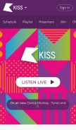 How kissfmuk.com looks like on a mobile device such as an iPhone.