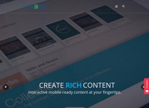 How kitaboo.com looks like on a tablet such as an iPad.