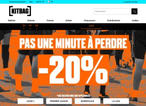 How kitbag.com looks like on a tablet such as an iPad.