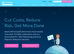 How kitcheck.com looks like on a tablet such as an iPad.