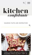 How kitchenconfidante.com looks like on a mobile device such as an iPhone.