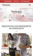 How kitcheness.de looks like on a mobile device such as an iPhone.