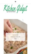 How kitchengidget.com looks like on a mobile device such as an iPhone.