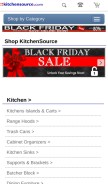How kitchensource.com looks like on a mobile device such as an iPhone.