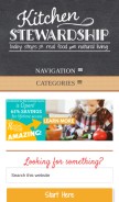 How kitchenstewardship.com looks like on a mobile device such as an iPhone.
