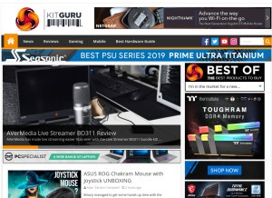 How kitguru.net looks like on a tablet such as an iPad.