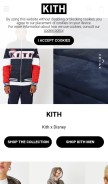 How kith.com looks like on a mobile device such as an iPhone.