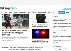 How kitsapsun.com looks like on a tablet such as an iPad.