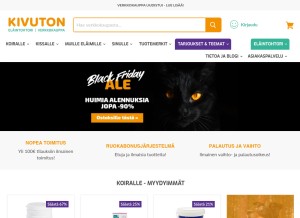How kivuton.fi looks like on a tablet such as an iPad.