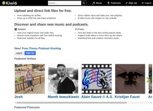 How kiwi6.com looks like on a tablet such as an iPad.