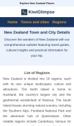 How kiwiglimpse.com looks like on a mobile device such as an iPhone.