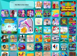 How kizi-mizi.com looks like on a tablet such as an iPad.