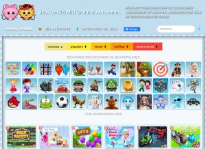 How kizi-mizi.fr looks like on a tablet such as an iPad.