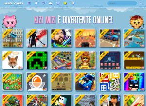 How kizi-mizi.it looks like on a tablet such as an iPad.