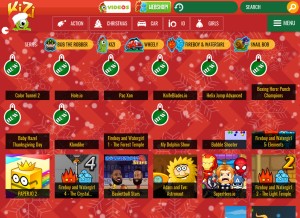 How kizi.com looks like on a tablet such as an iPad.