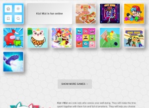 How kizimizi.uk looks like on a tablet such as an iPad.
