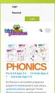 How kizphonics.com looks like on a mobile device such as an iPhone.