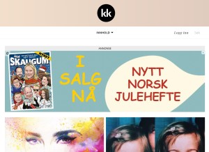 How kk.no looks like on a tablet such as an iPad.