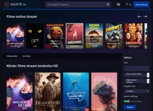 How kkiste.io looks like on a tablet such as an iPad.