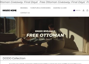 How kkuso.com.au looks like on a tablet such as an iPad.