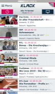How klack.de looks like on a mobile device such as an iPhone.