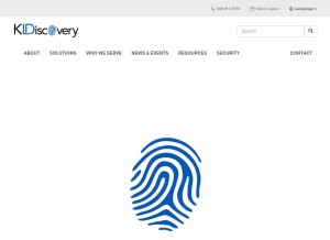 How kldiscovery.com looks like on a tablet such as an iPad.