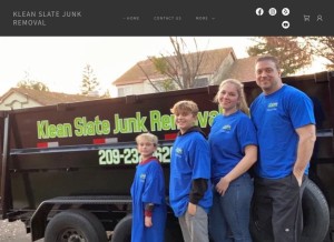 How kleanslatejunkremoval.com looks like on a tablet such as an iPad.