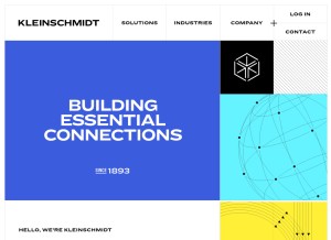 How kleinschmidt.com looks like on a tablet such as an iPad.